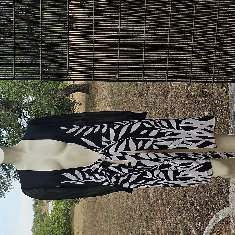 DVF Diane von Furstenberg SIGOURNEY TWO Bamboo Twig Silk Wrap Dress Size 2